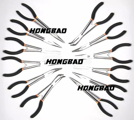 बेंट टिप अतिरिक्त लंबे कोण वाले क्लिप कर्व के साथ 45 डिग्री Vde लंबी सुई नाक सरौता