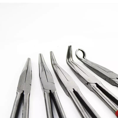 बेंट टिप अतिरिक्त लंबे कोण वाले क्लिप कर्व के साथ 45 डिग्री Vde लंबी सुई नाक सरौता