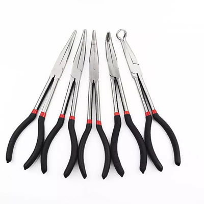 बेंट टिप अतिरिक्त लंबे कोण वाले क्लिप कर्व के साथ 45 डिग्री Vde लंबी सुई नाक सरौता