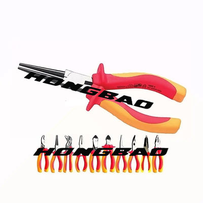 1000v VDE इंसुलेटेड टूल्स AWG 22 18 14 वायर क्रिम्पिंग प्लायर्स CRV 6&quot;