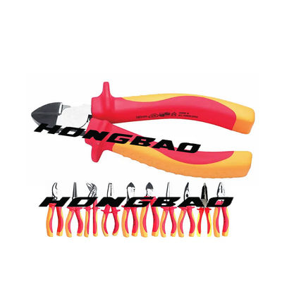 1000v VDE इंसुलेटेड टूल्स AWG 22 18 14 वायर क्रिम्पिंग प्लायर्स CRV 6&quot;
