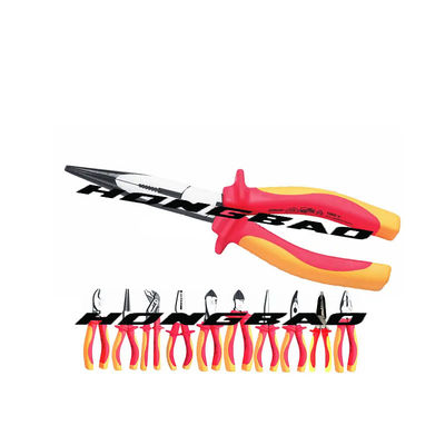 1000v VDE इंसुलेटेड टूल्स AWG 22 18 14 वायर क्रिम्पिंग प्लायर्स CRV 6&quot;